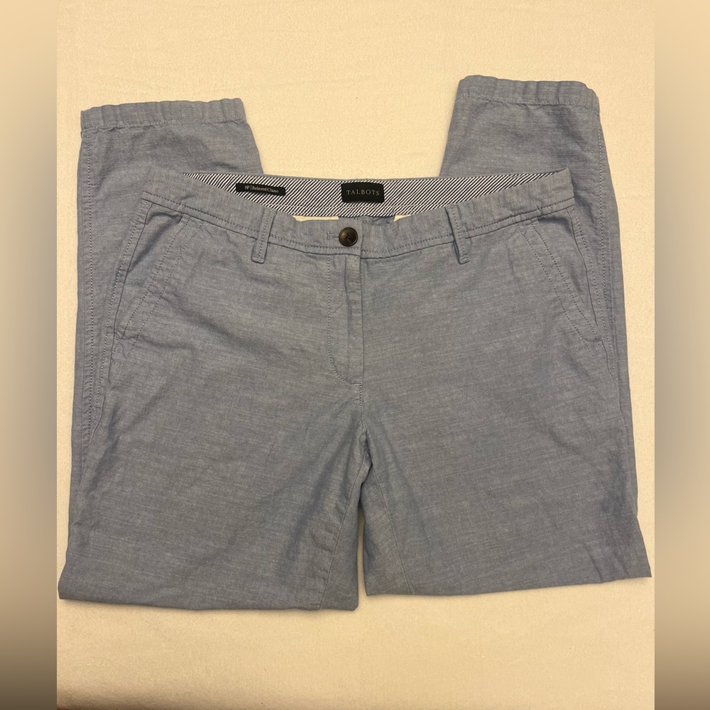 Talbots Relaxed Chino 100% Cotton Pants Light Blue Women’s Petite 8P - Picture 6 of 6